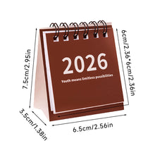 Load image into Gallery viewer, 2025.6-2026.12 Mini Simple Calendar Small Desk Calendar Creative Coil Calendar Planner Desktop Decoration Office Stationery
