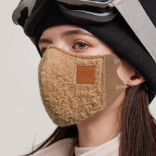 Load image into Gallery viewer, Autumn Winter Fleece-Lined Warm Face Mask 3D Slimming Fashionable Mask Windproof Cold-Proof Cycling Skiing Facemask
