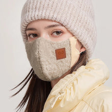 Load image into Gallery viewer, Autumn Winter Fleece-Lined Warm Face Mask 3D Slimming Fashionable Mask Windproof Cold-Proof Cycling Skiing Facemask
