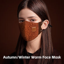 Load image into Gallery viewer, Autumn Winter Fleece-Lined Warm Face Mask 3D Slimming Fashionable Mask Windproof Cold-Proof Cycling Skiing Facemask
