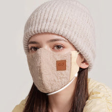 Load image into Gallery viewer, Autumn Winter Fleece-Lined Warm Face Mask 3D Slimming Fashionable Mask Windproof Cold-Proof Cycling Skiing Facemask
