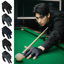 Load image into Gallery viewer, 1PC Professional 3-Finger Billiard Glove Magnetic Buckle Fixation Microfiber Anti-Slip Breathable Snooker Glove for Left Hand -XG92
