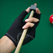 Load image into Gallery viewer, 1PC Professional 3-Finger Billiard Glove Magnetic Buckle Fixation Microfiber Anti-Slip Breathable Snooker Glove for Left Hand -XG92
