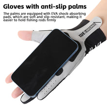 Load image into Gallery viewer, 1Pair 3-Finger Fishing Gloves Anti-slip Wear-Resistant Cut-Resistant Lure Gloves UPF50+ Sun Protection Print Cycling Gloves
