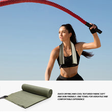 Load image into Gallery viewer, Portable Quick-Dry Cooling Sports Towel Ultra-Thin Lightweight Nano-Fiber Sweat Towel Includes Storage Pouch for Travel Hiking Gym
