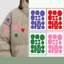 Load image into Gallery viewer, Down Jacket Fabric Stickers Self-Adhesive Seweless Jacket Patch Washable Repair Patch No Iron Raincoat Umbrella Tent Fabric Stickers

