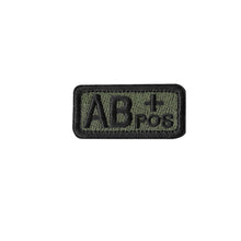 Load image into Gallery viewer, A B AB O + - Blood Type Embroidery Hook And Loop Patches Medical Patch Armband Tactical Patch On Backpack
