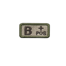 Load image into Gallery viewer, A B AB O + - Blood Type Embroidery Hook And Loop Patches Medical Patch Armband Tactical Patch On Backpack
