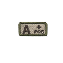 Load image into Gallery viewer, A B AB O + - Blood Type Embroidery Hook And Loop Patches Medical Patch Armband Tactical Patch On Backpack
