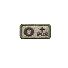 Load image into Gallery viewer, A B AB O + - Blood Type Embroidery Hook And Loop Patches Medical Patch Armband Tactical Patch On Backpack
