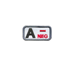 Load image into Gallery viewer, A B AB O + - Blood Type Embroidery Hook And Loop Patches Medical Patch Armband Tactical Patch On Backpack
