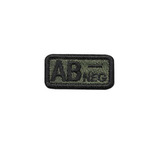 Load image into Gallery viewer, A B AB O + - Blood Type Embroidery Hook And Loop Patches Medical Patch Armband Tactical Patch On Backpack
