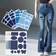 Load image into Gallery viewer, Self-Adhesive Denim Patch DIY Cut Fabric Stickers Repair Patches For Jean Clothing Pants Elbow Knee Clothing Stickers
