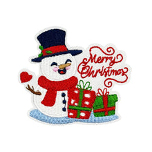 Load image into Gallery viewer, Christmas Cartoon Santa Claus Embroidered Patch Iron On Stickers Applique For Clothing Bag Accessories
