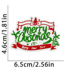 Load image into Gallery viewer, Christmas Cartoon Santa Claus Embroidered Patch Iron On Stickers Applique For Clothing Bag Accessories

