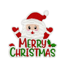 Load image into Gallery viewer, Christmas Cartoon Santa Claus Embroidered Patch Iron On Stickers Applique For Clothing Bag Accessories
