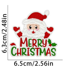 Load image into Gallery viewer, Christmas Cartoon Santa Claus Embroidered Patch Iron On Stickers Applique For Clothing Bag Accessories
