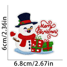 Load image into Gallery viewer, Christmas Cartoon Santa Claus Embroidered Patch Iron On Stickers Applique For Clothing Bag Accessories
