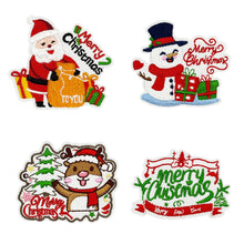 Load image into Gallery viewer, Christmas Cartoon Santa Claus Embroidered Patch Iron On Stickers Applique For Clothing Bag Accessories
