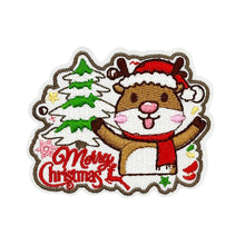 Load image into Gallery viewer, Christmas Cartoon Santa Claus Embroidered Patch Iron On Stickers Applique For Clothing Bag Accessories
