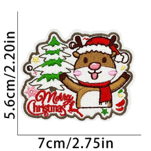 Load image into Gallery viewer, Christmas Cartoon Santa Claus Embroidered Patch Iron On Stickers Applique For Clothing Bag Accessories
