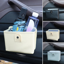 Load image into Gallery viewer, Foldable PU Leather Car Trash Bin &amp; Door Hanging Storage Bag Multi-function Organizer for Car Interior Automotive Accessories
