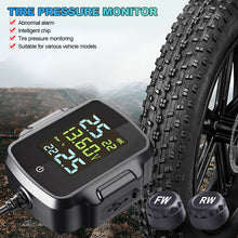 Load image into Gallery viewer, Motorcycle TPMS With QC 3.0 Fast Charging USB Output Motorbike Tire Pressure Alarm Monitor System Tyre Temperature Alarm System
