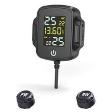 Load image into Gallery viewer, Motorcycle TPMS With QC 3.0 Fast Charging USB Output Motorbike Tire Pressure Alarm Monitor System Tyre Temperature Alarm System

