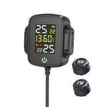 Load image into Gallery viewer, Motorcycle TPMS With QC 3.0 Fast Charging USB Output Motorbike Tire Pressure Alarm Monitor System Tyre Temperature Alarm System
