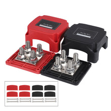 Load image into Gallery viewer, 48V 400A Negative Bus Bar with Cover High Current Terminal Block for Car Boat RV Modification Marine Power Distribution Block

