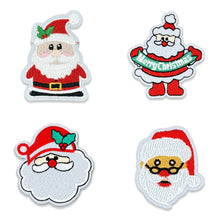 Load image into Gallery viewer, Christmas Embroidered Repair Patch Self Adhesive Patch Cartoon Santa Claus Appliques For Apparel Bags Accessories
