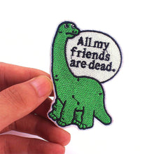 Load image into Gallery viewer, Punk Cartoon Animal Iron On Embroidery Repair Patches Knife Animal Badge Hippie Rock Appliques Clothing Sewing Patch
