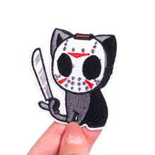 Load image into Gallery viewer, Punk Cartoon Animal Iron On Embroidery Repair Patches Knife Animal Badge Hippie Rock Appliques Clothing Sewing Patch
