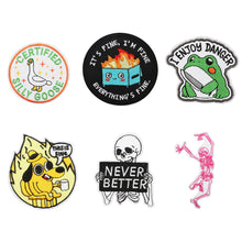 Load image into Gallery viewer, Funny Embroidery Repair Patch Iron On Patch Hip Hop Apparel Appliques Stickers Badges DIY Accessories
