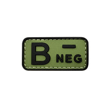 Load image into Gallery viewer, 3D PVC Blood Type Patch Luminous Badge A B AB O Positive Negative Hook And Loop Medical Armband Sticker On Backpack
