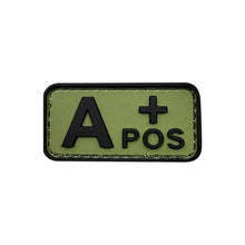 Load image into Gallery viewer, 3D PVC Blood Type Patch Luminous Badge A B AB O Positive Negative Hook And Loop Medical Armband Sticker On Backpack
