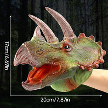 Load image into Gallery viewer, Dinosaur Hand Puppet Glove Puppet Toy Movable Mouth Role Play &amp; Storytelling Educational Toy for Classroom &amp; Home Gift for Boys Girls
