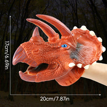 Load image into Gallery viewer, Dinosaur Hand Puppet Glove Puppet Toy Movable Mouth Role Play &amp; Storytelling Educational Toy for Classroom &amp; Home Gift for Boys Girls
