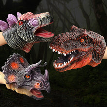 Load image into Gallery viewer, Dinosaur Hand Puppet Glove Puppet Toy Movable Mouth Role Play &amp; Storytelling Educational Toy for Classroom &amp; Home Gift for Boys Girls
