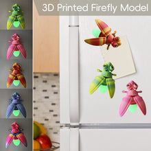 Load image into Gallery viewer, 3D Printed Firefly Model Magnetic Night Glow Tail Novel Fridge Magnet Decor Home Ornament For Kids Collectors Animal Enthusiasts
