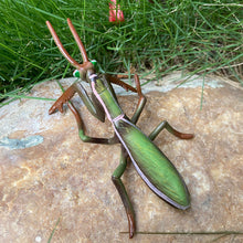 Load image into Gallery viewer, Realistic Mantis Replica Grasshopper Insect Model Animal Figurine Educational Toy Home Desktop Display Collection for Kids Science Classroom Supply
