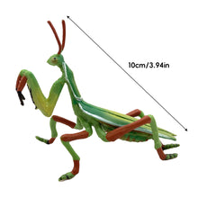 Load image into Gallery viewer, Realistic Mantis Replica Grasshopper Insect Model Animal Figurine Educational Toy Home Desktop Display Collection for Kids Science Classroom Supply

