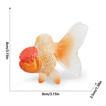 Load image into Gallery viewer, Simulation Ornamental Fish Model Goldfish Figurine With Base Stand Desk Shelf Display Educational Toy Collectors Item Gift for Fish Lovers Kids
