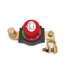 Load image into Gallery viewer, Car High Current Brass Battery Terminal Disconnect Switch Removable Knob Positive Negative Modification Safety Accessory

