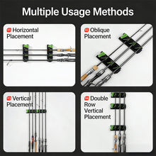 Load image into Gallery viewer, Expandable Wall Mounted Fishing Rod Display Rack Spring Clip Storage Clamp No-Drill Rod Holder Fishing Supplies
