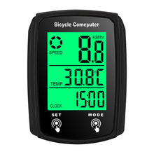 Load image into Gallery viewer, Wired Bike Computer with Waterproof Backlit Large Screen Total Mileage Tracking and Cycling Data Monitoring Cycling Supplies
