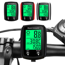 Load image into Gallery viewer, Wired Bike Computer with Waterproof Backlit Large Screen Total Mileage Tracking and Cycling Data Monitoring Cycling Supplies
