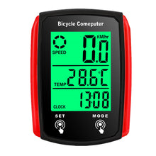 Load image into Gallery viewer, Wired Bike Computer with Waterproof Backlit Large Screen Total Mileage Tracking and Cycling Data Monitoring Cycling Supplies
