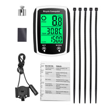 Load image into Gallery viewer, Wired Bike Computer with Waterproof Backlit Large Screen Total Mileage Tracking and Cycling Data Monitoring Cycling Supplies

