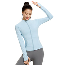 Load image into Gallery viewer, Women's High-Elasticity Slim-Fit Yoga Suit Outdoor Breathable Quick-Dry Zip-Up Stand Collar Running Sportswear
